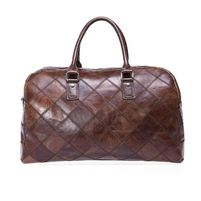 Unisex Genuine Soft Leather Travel Bag
