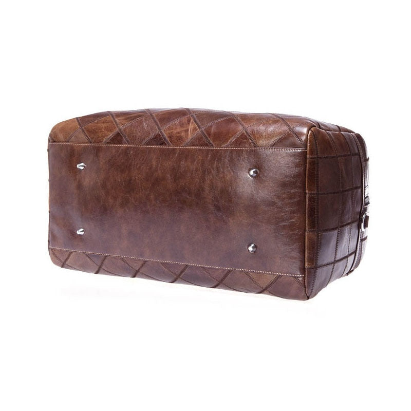 Unisex Genuine Soft Leather Travel Bag