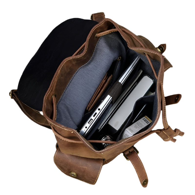 Spacious Leather Backpack