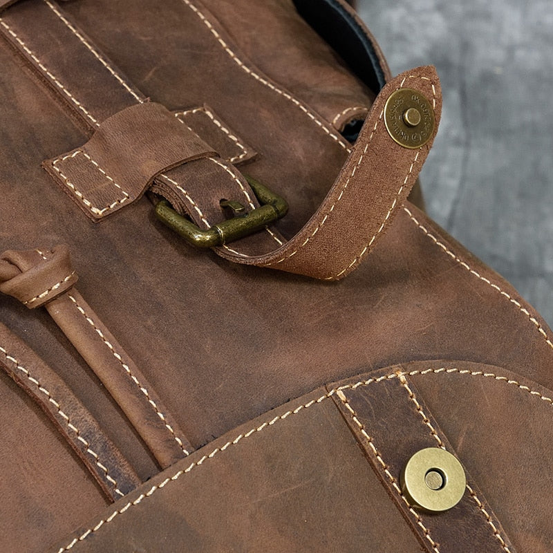 Spacious Leather Backpack