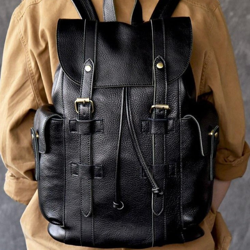 Spacious Leather Backpack