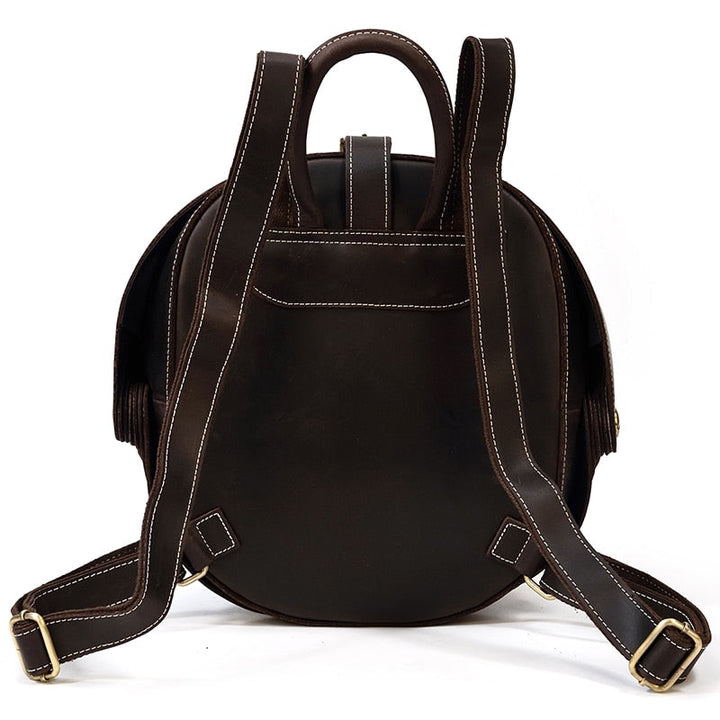 Leather Beetle-Style Backpack for Women