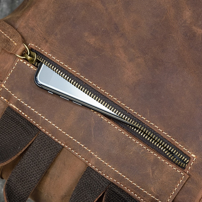 Spacious Leather Backpack