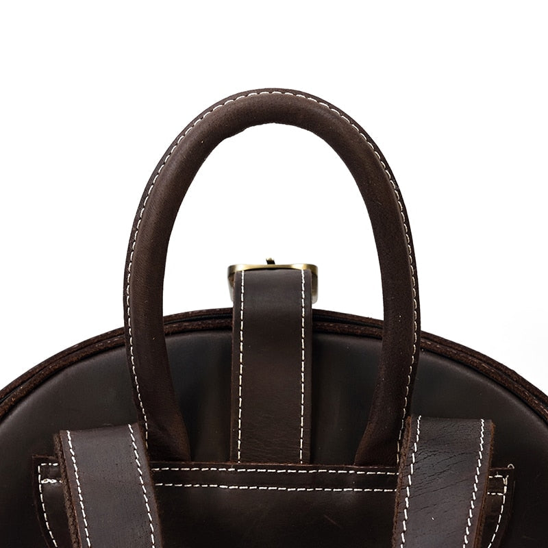 Leather Beetle-Style Backpack for Women