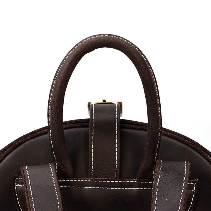 Leather Beetle-Style Backpack for Women