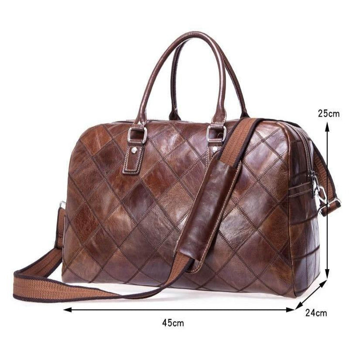 Unisex Genuine Soft Leather Travel Bag