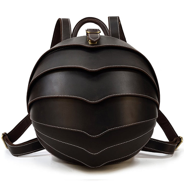 Leather Beetle-Style Backpack for Women