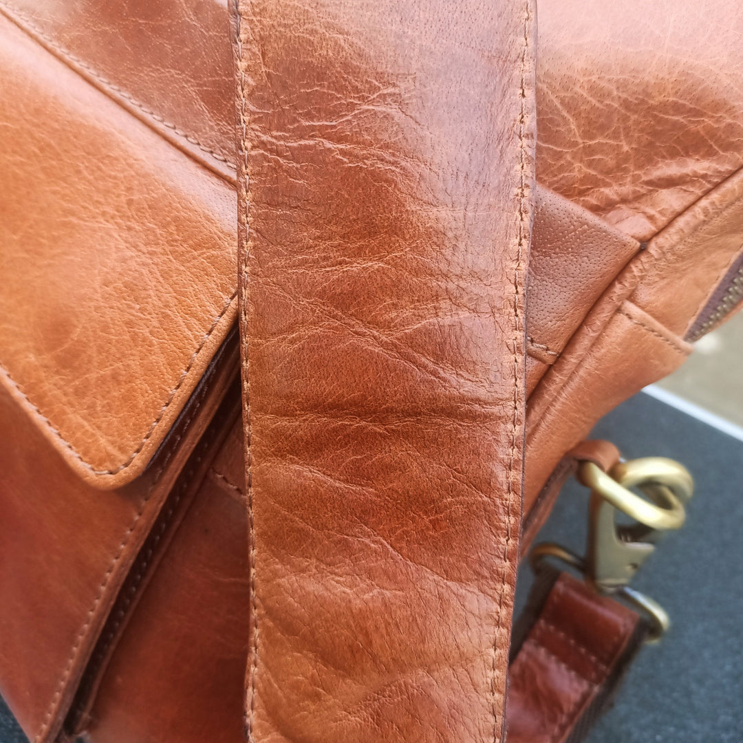 Brown Leather Laptop Bag