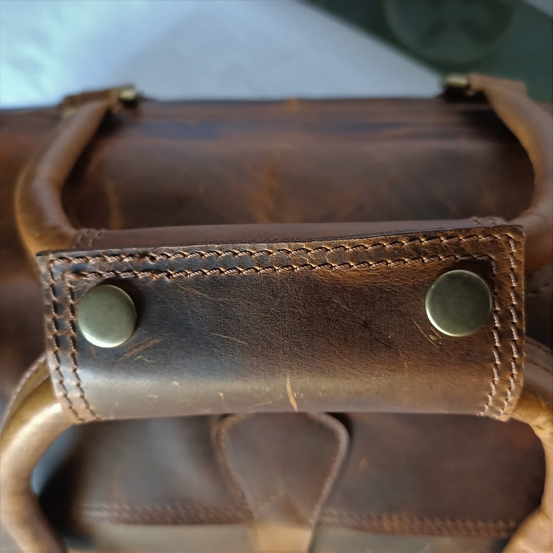 Beige Hard Wax Travel Bag
