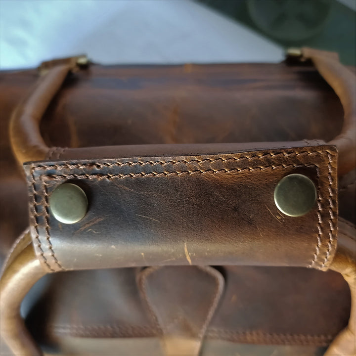 Beige Hard Wax Travel Bag