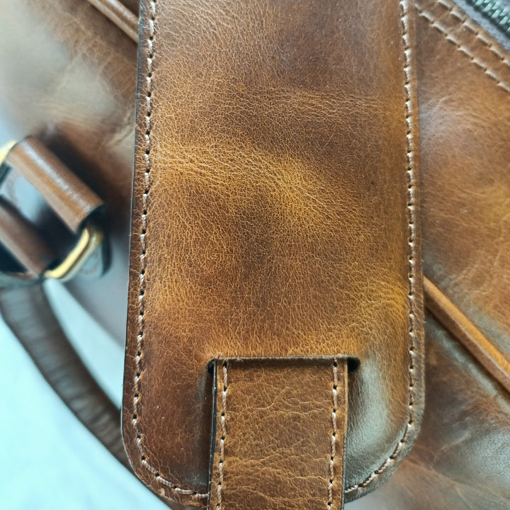 Shimmering Hunter Leather Women's Mini Travel Bag