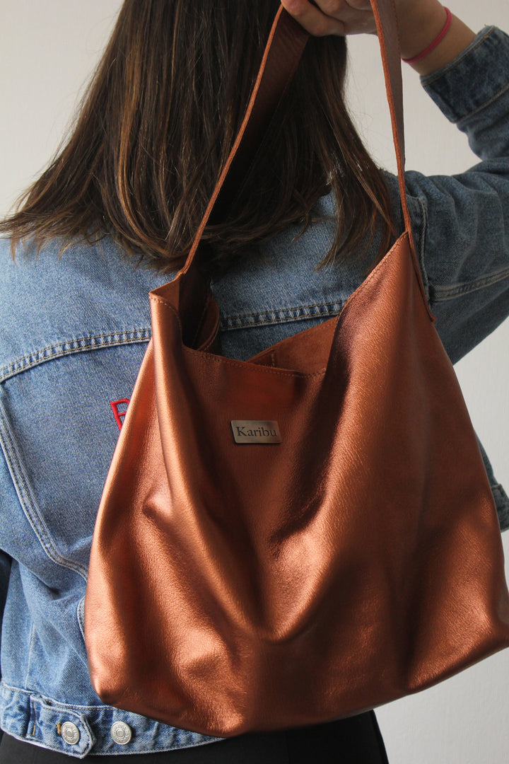 Dominique Copper Handbag