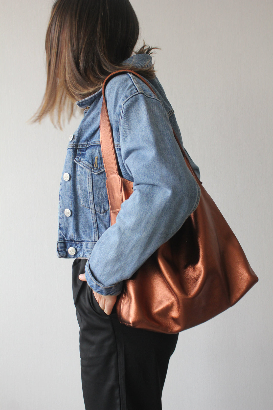 Dominique Copper Handbag
