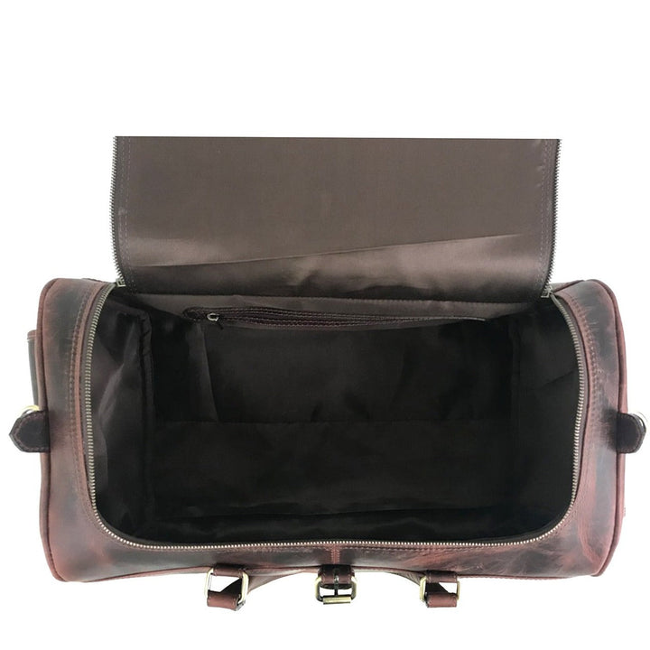 "Two Bags Dark Brown Weekend Bag" could be rewritten as "Dark Brown Weekend Bag by Two Bags."