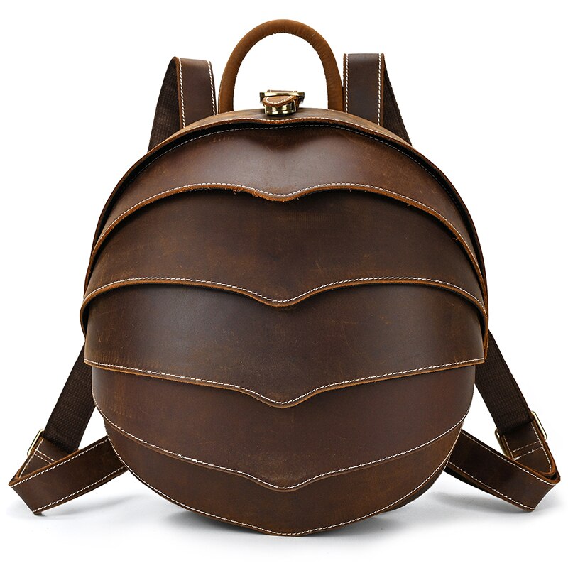 Leather Beetle-Style Backpack for Women