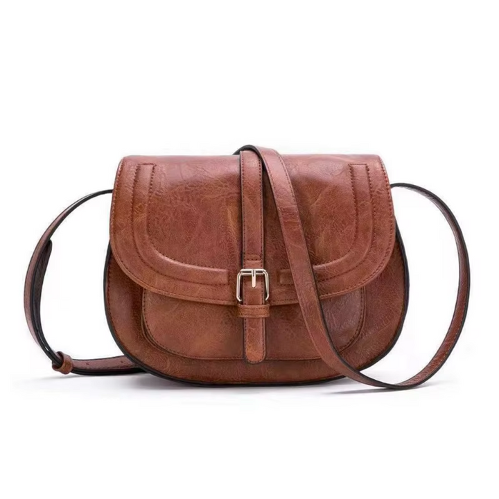 Evelyn Classic Saddle Style Crossbody Bag