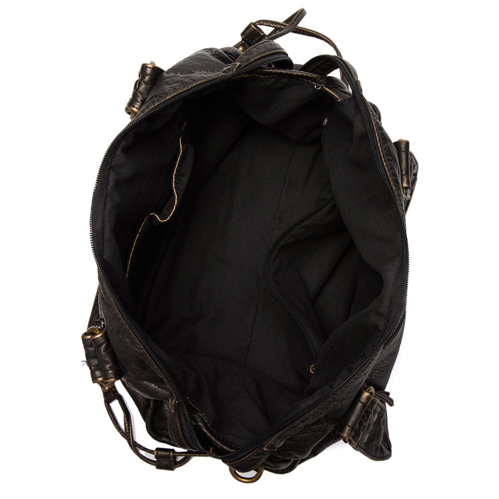 Stylish Vintage Black Leather Handbag