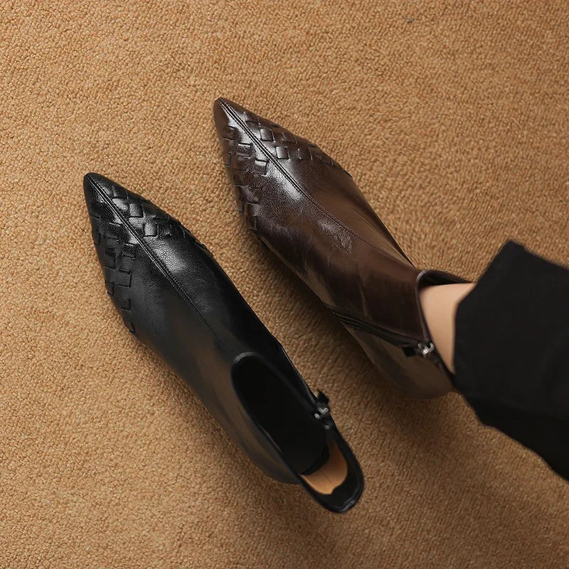 Intreccio Leather Boots