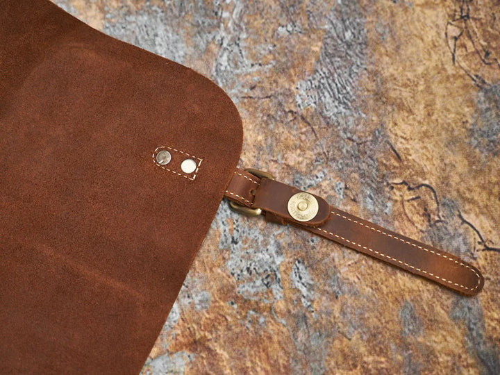 Robust Genuine Leather Travel Backpack in Brown | Large Backpack