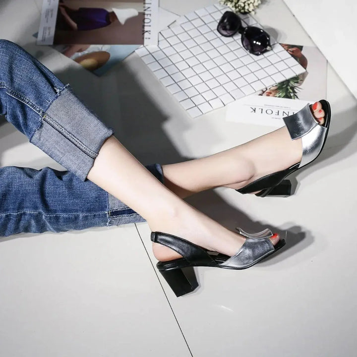 Allegra Leather Slingbacks