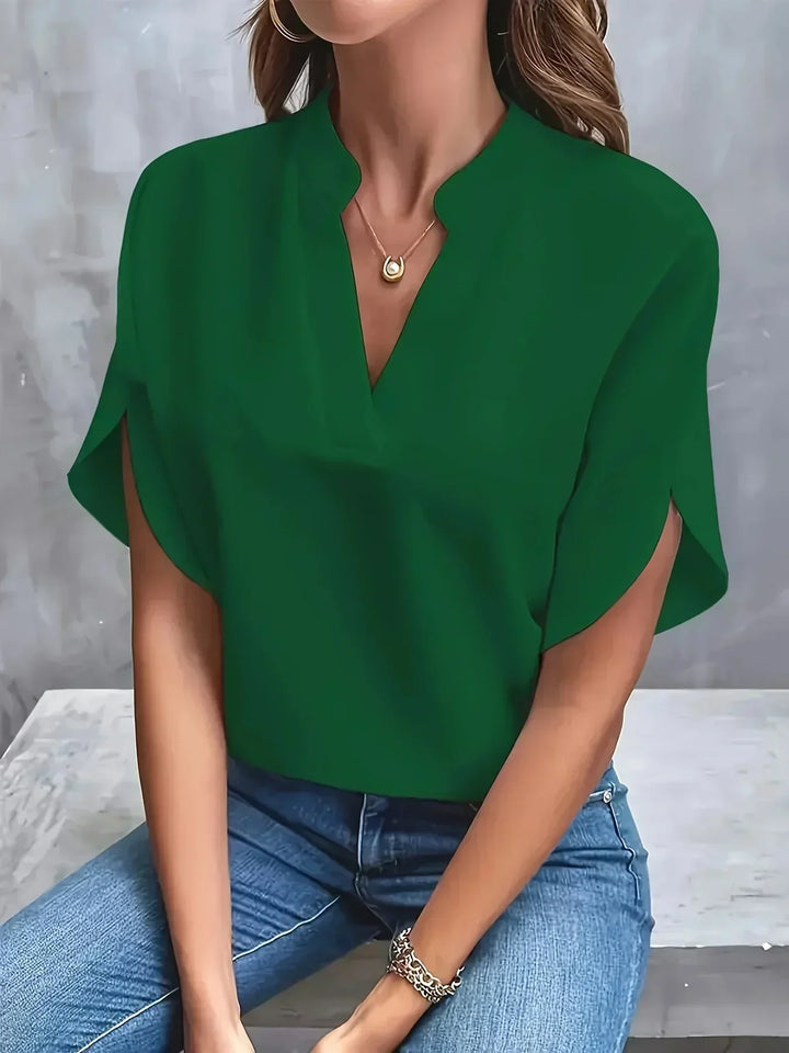 Thalia - Elegant V-Neck Blouse