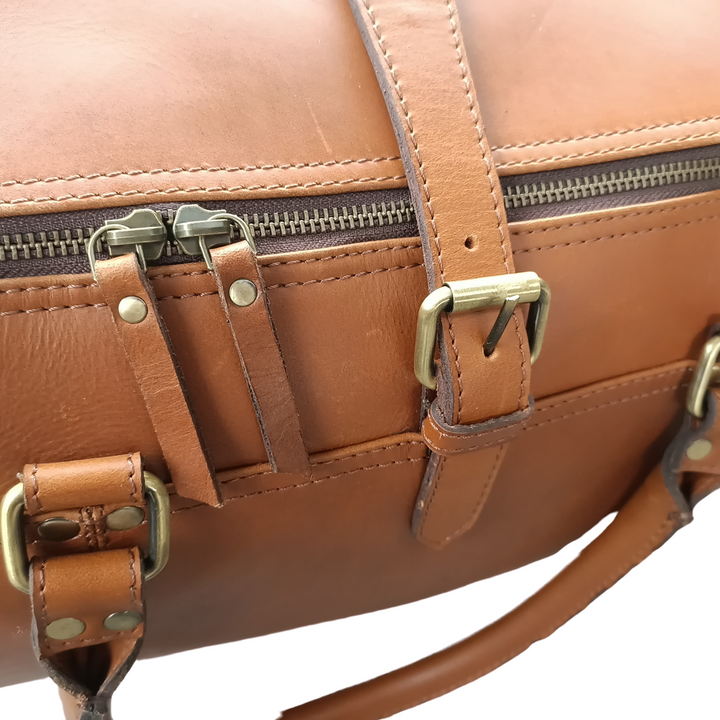 Brown Leather Weekend Bag