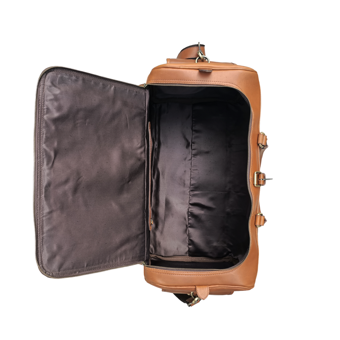 Brown Leather Weekend Bag
