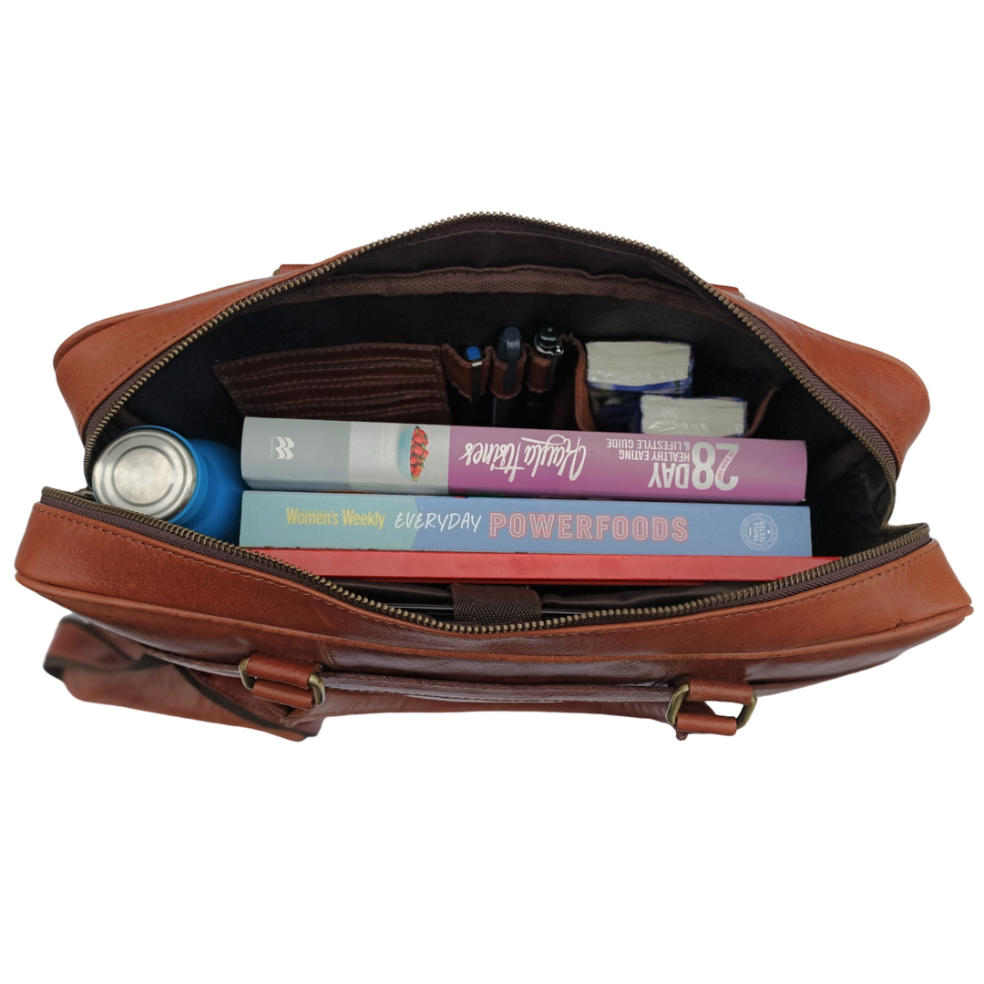 Brown Leather Laptop Bag