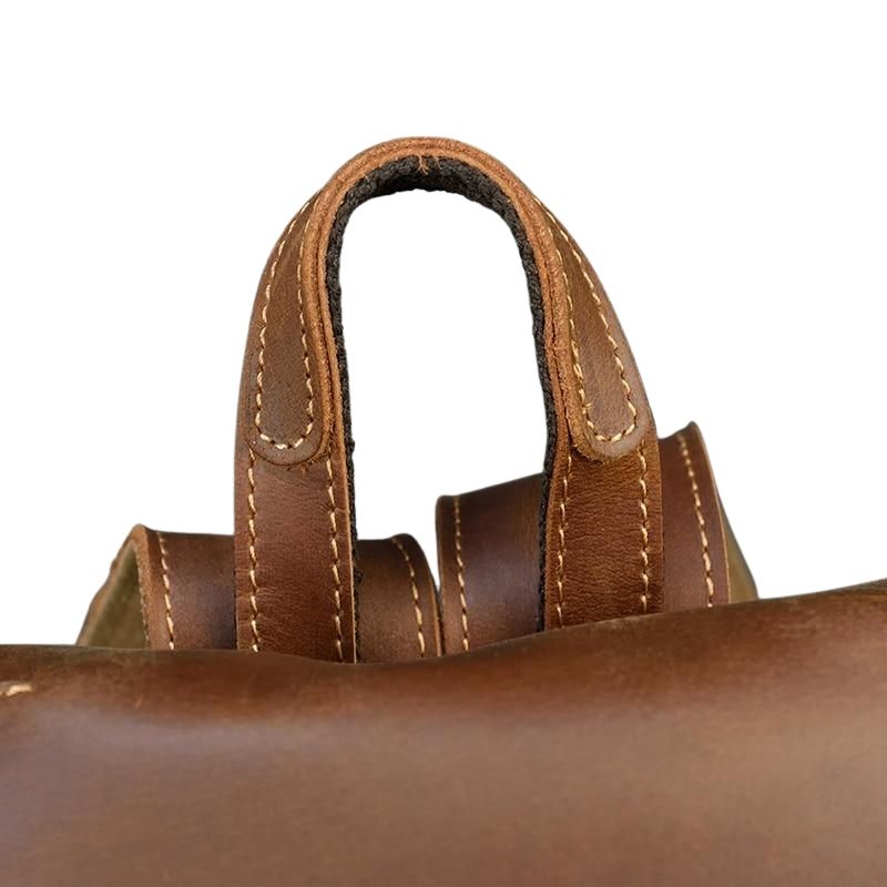Unisex Crazy Horse Leather Backpack