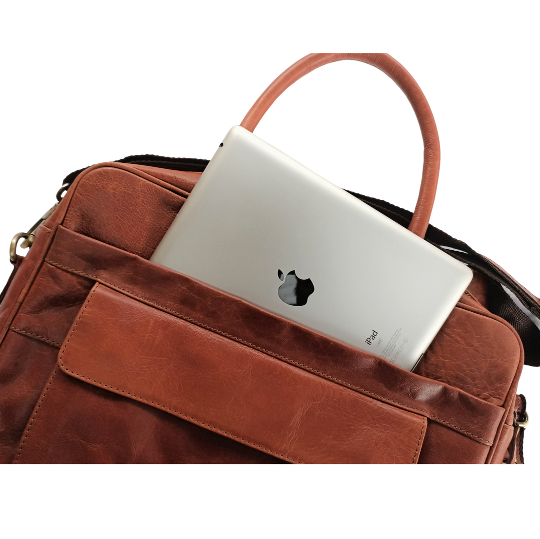 Brown Leather Laptop Bag