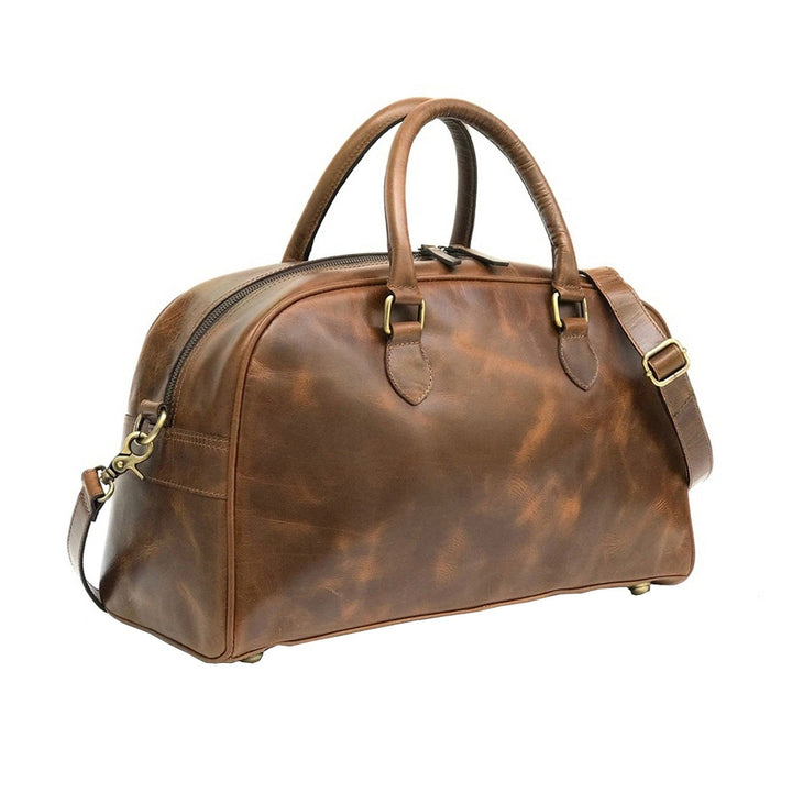Shimmering Hunter Leather Women's Mini Travel Bag