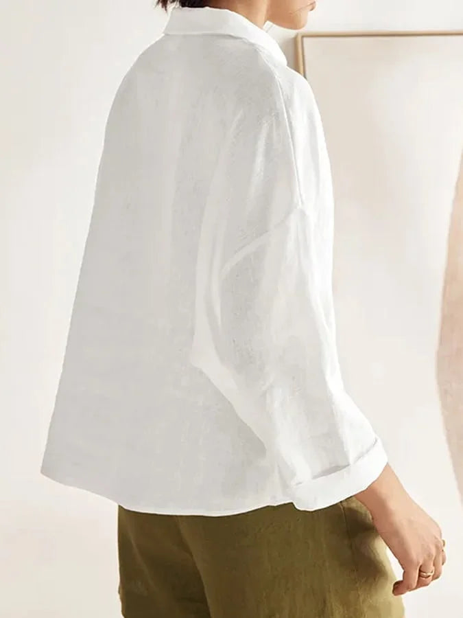 Women's Long Sleeve Linen Shirt