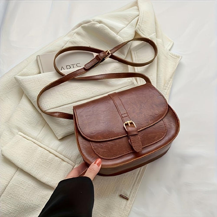 Evelyn Classic Saddle Style Crossbody Bag