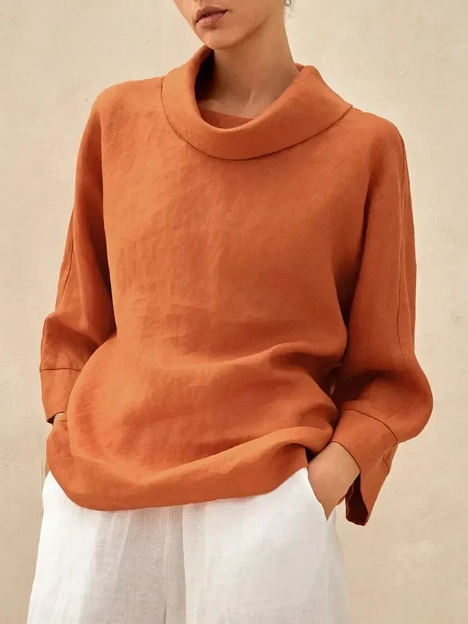 Women's Linen Casual Long Sleeve Top
