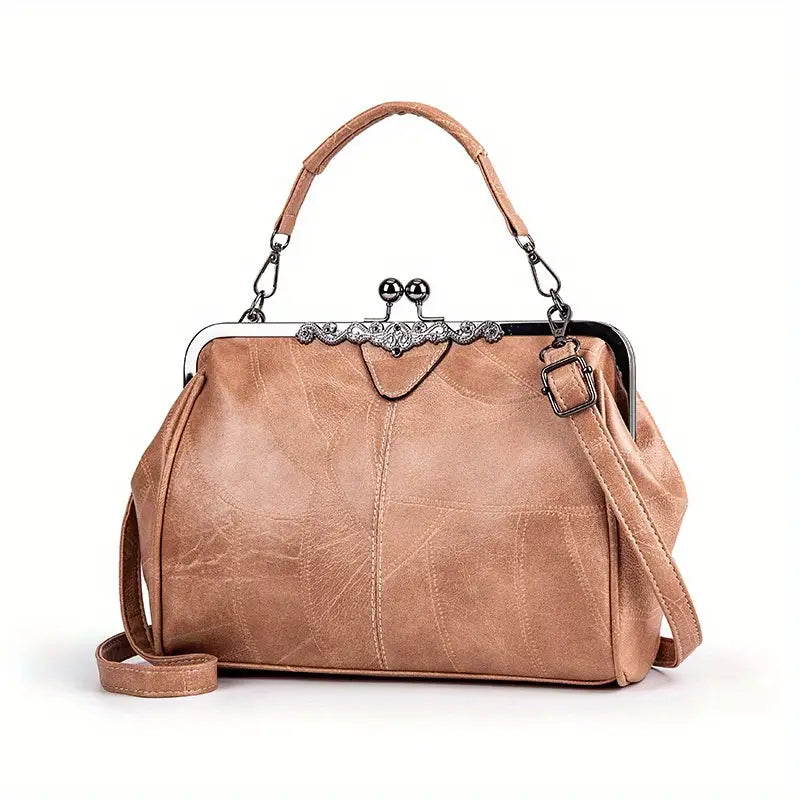 Retro-Style Geometric Shoulder Bag by Liv