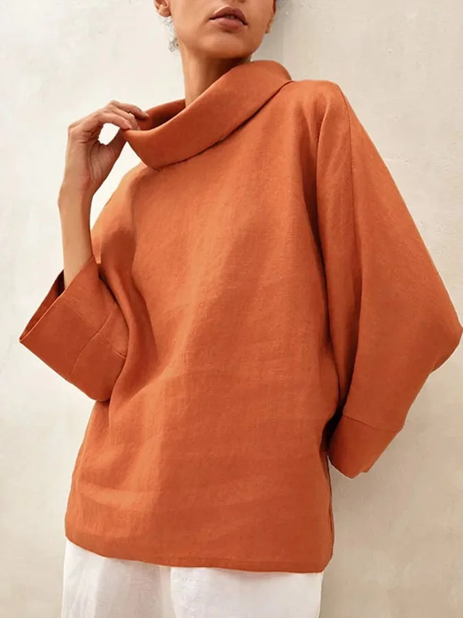 Women's Linen Casual Long Sleeve Top