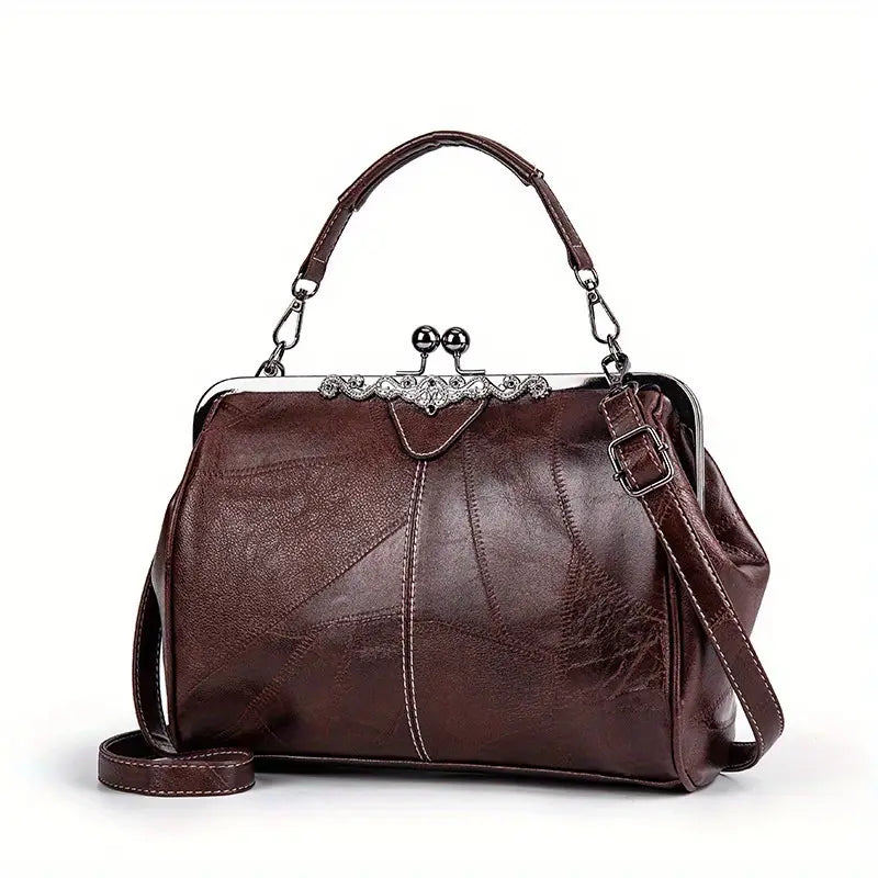 Retro-Style Geometric Shoulder Bag by Liv