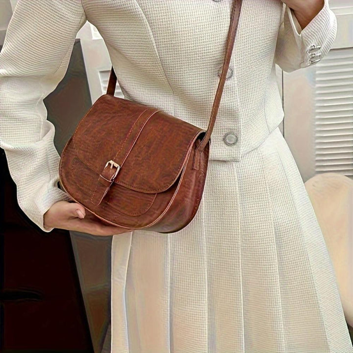 Evelyn Classic Saddle Style Crossbody Bag