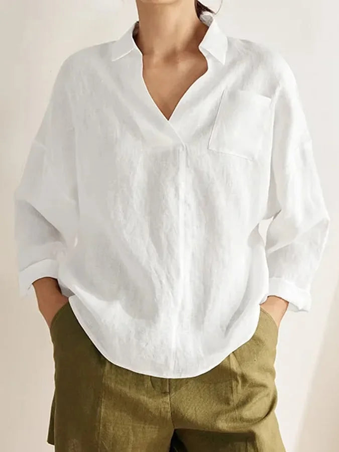 Women's Long Sleeve Linen Shirt