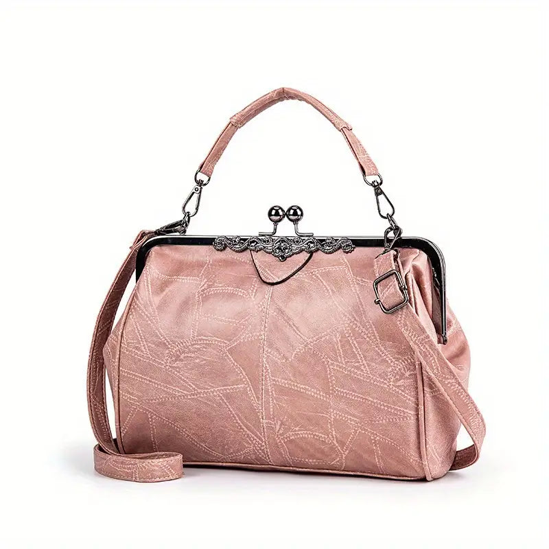 Retro-Style Geometric Shoulder Bag by Liv