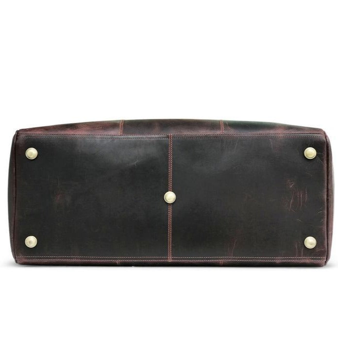 "Dark Brown Hunter Leather Weekend Bag"
