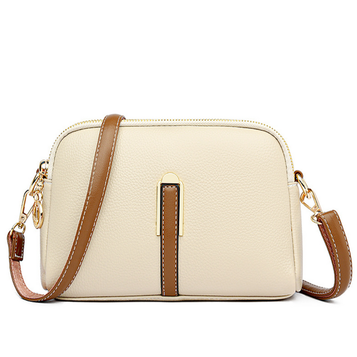 Mila Litchi Shoulder Bag with Embossed Pattern