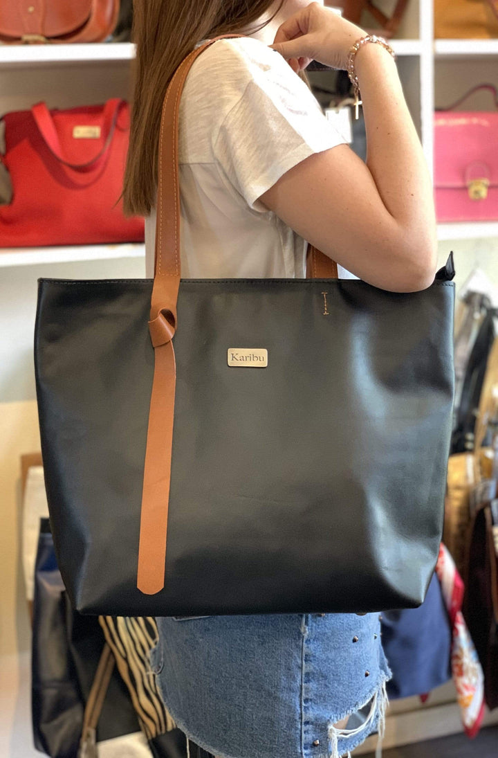 Emilia Black and Brown Handbag