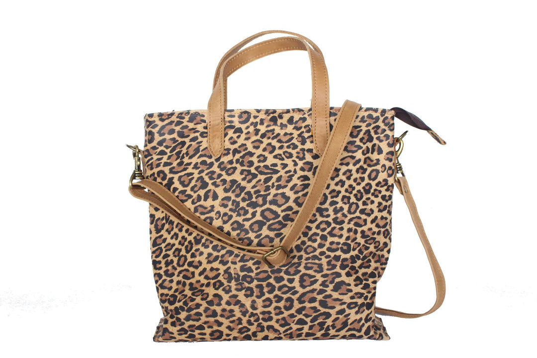 Kika Animal Print Wallet with Brown Straps