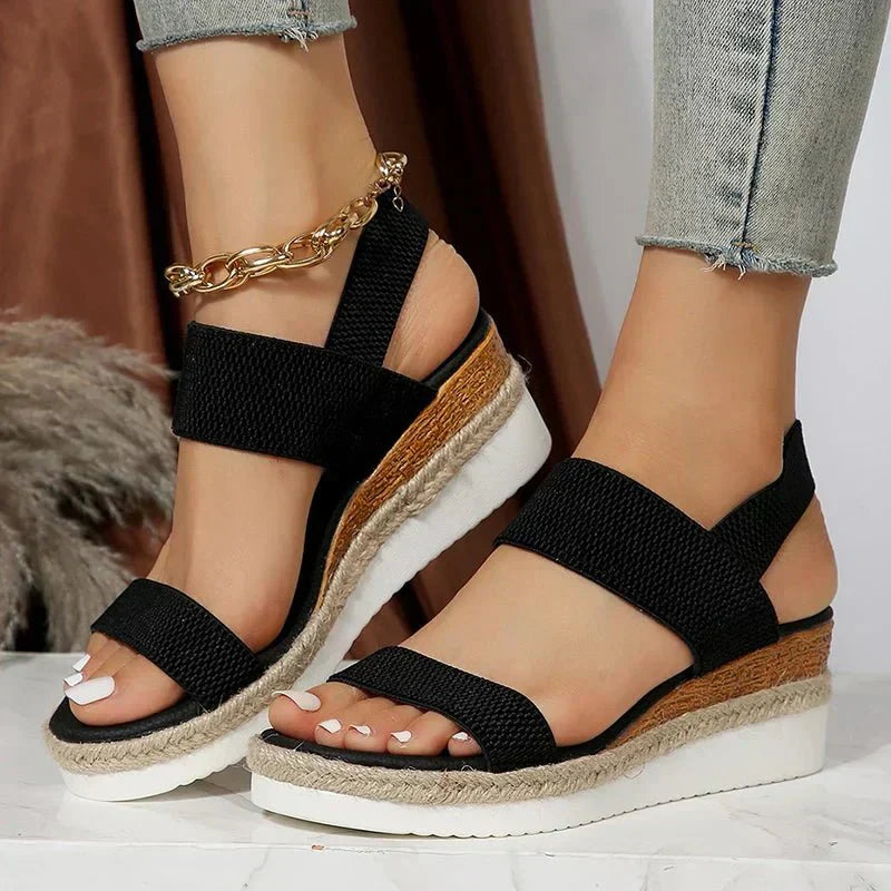 Melyora | Stretch Strap Platform Sandals™